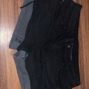 Arizona Jean co black lace up side shorts